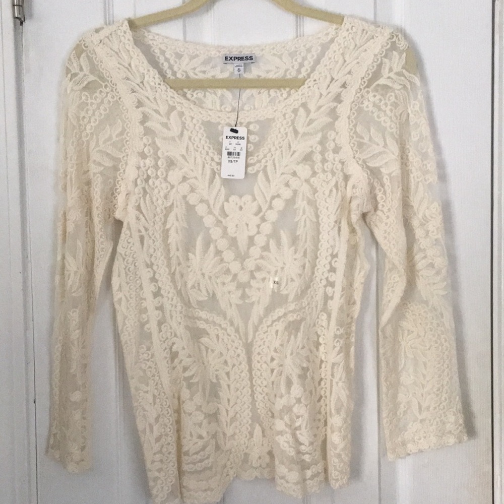 NWT express lace shirt